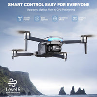 GPS Drone with Camera 4K for Adults, Under 249g, 45 Mins Flight, Beginner Foldable Drones with Brushless Motor, Auto Follow, Tap Fly, Circle Fly, One Key Start