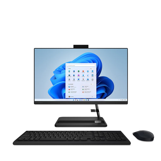 Lenovo 24 IdeaCentre All-in-One Desktop Computer for Home Office, 16GB DDR4 RAM, 512GB PCIe SSD, Intel Processor, Lifetime Office 365 for Web, FHD, WiFi 6, BT 5.2, RJ-45, HDMI, Ebony‌ Black, Win 11H