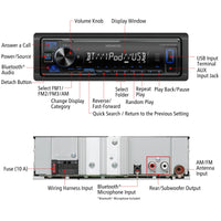 KENWOOD KMM-BT270U Bluetooth Digital Media Car Stereo Receiver with USB Port – AM/FM Radio, MP3 Player, High Contrast LCD, Detachable Face Plate, Single DIN, 13-Band EQ