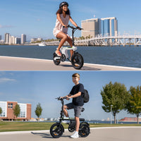 isinwheel U1 Electric Bike for Adults 750W Peak Motor, 20 mph Folding Ebike, 14" Adults Electric Bicycles with Smart Uphill, 280.8Wh Battery, 25 Miles PAS Range, Mini E Bikes for Adult and Teens