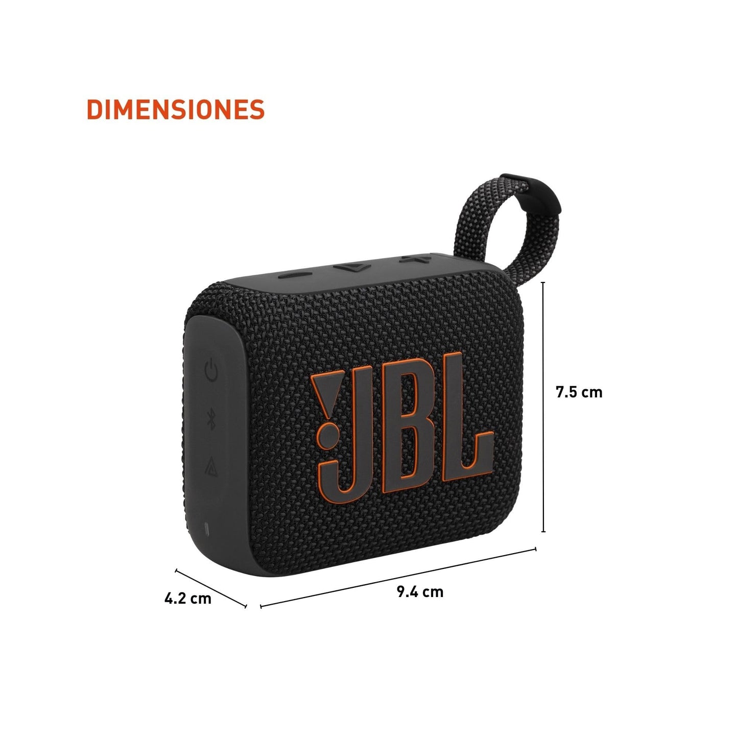 JBL Go 4 - Ultra-Portable, Waterproof and Dustproof Bluetooth Speaker, Big Pro Sound with Punchy bass, 7-Hour Built-in Battery, Made in Part with Recycled Materials (Black) - Volt-Edge Technologies®
