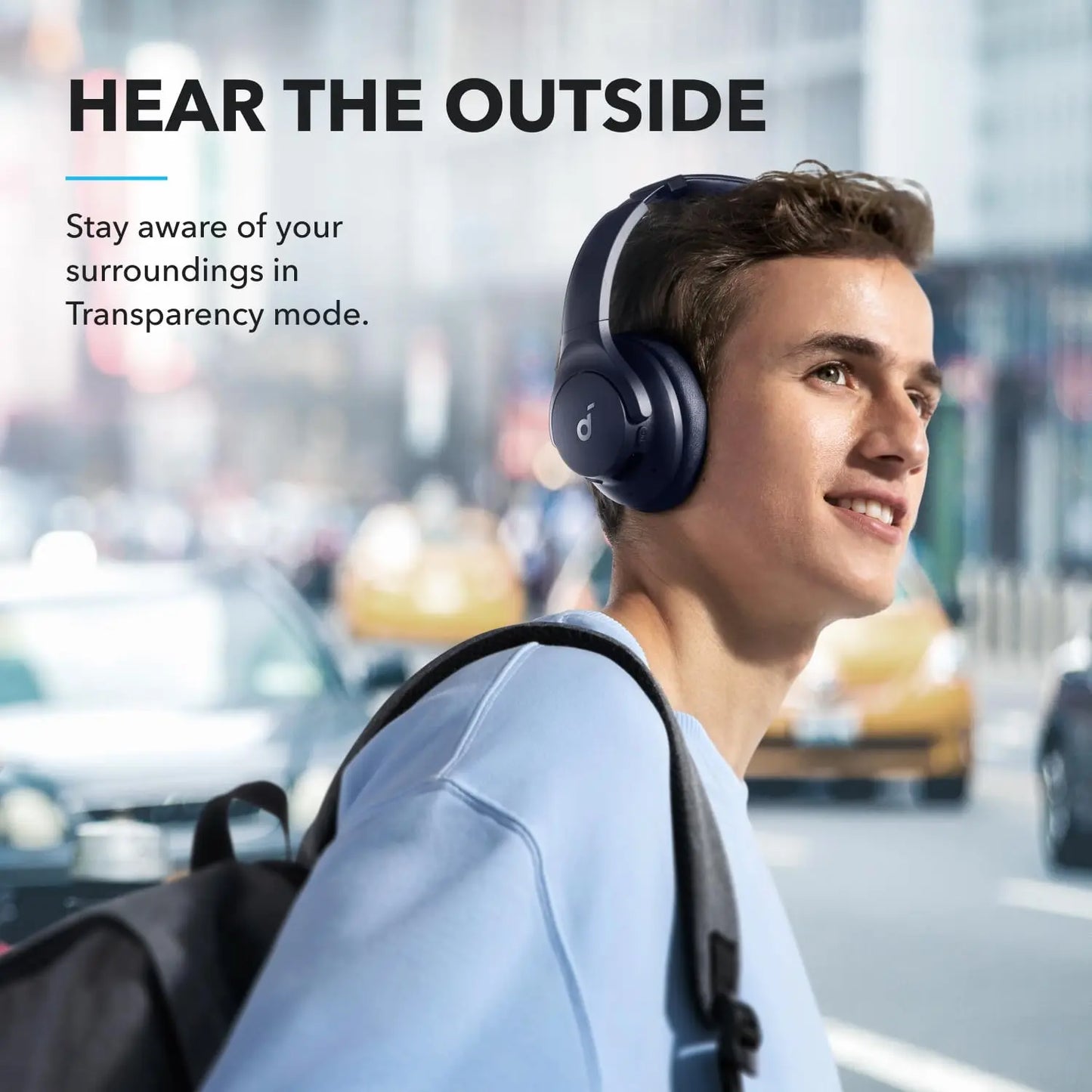Soundcore by Anker Q20i Hybrid Active Noise Cancelling Headphones, Wireless Over-Ear Bluetooth, 40H Long ANC Playtime, Hi-Res Audio, Big Bass, Customize via an App, Transparency Mode (White) - Volt-Edge Technologies®