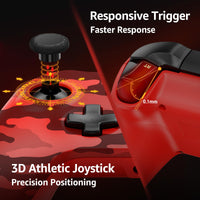 GMVOX Wireless Controller for XBOX, Gaming Controller Support Turbo/3.5MM Audio Jack/Dual Vibration, Controller Compatible with XBOX One/ One S/X, XBOX Series S/X, PC, IOS, Android Platforms,with 2.4g Adapter,Camo Red