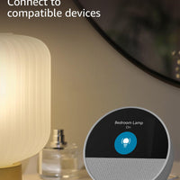 Amazon Echo Spot (newest model), Great for nightstands, offices and kitchens, Smart alarm clock with Alexa, Glacier White