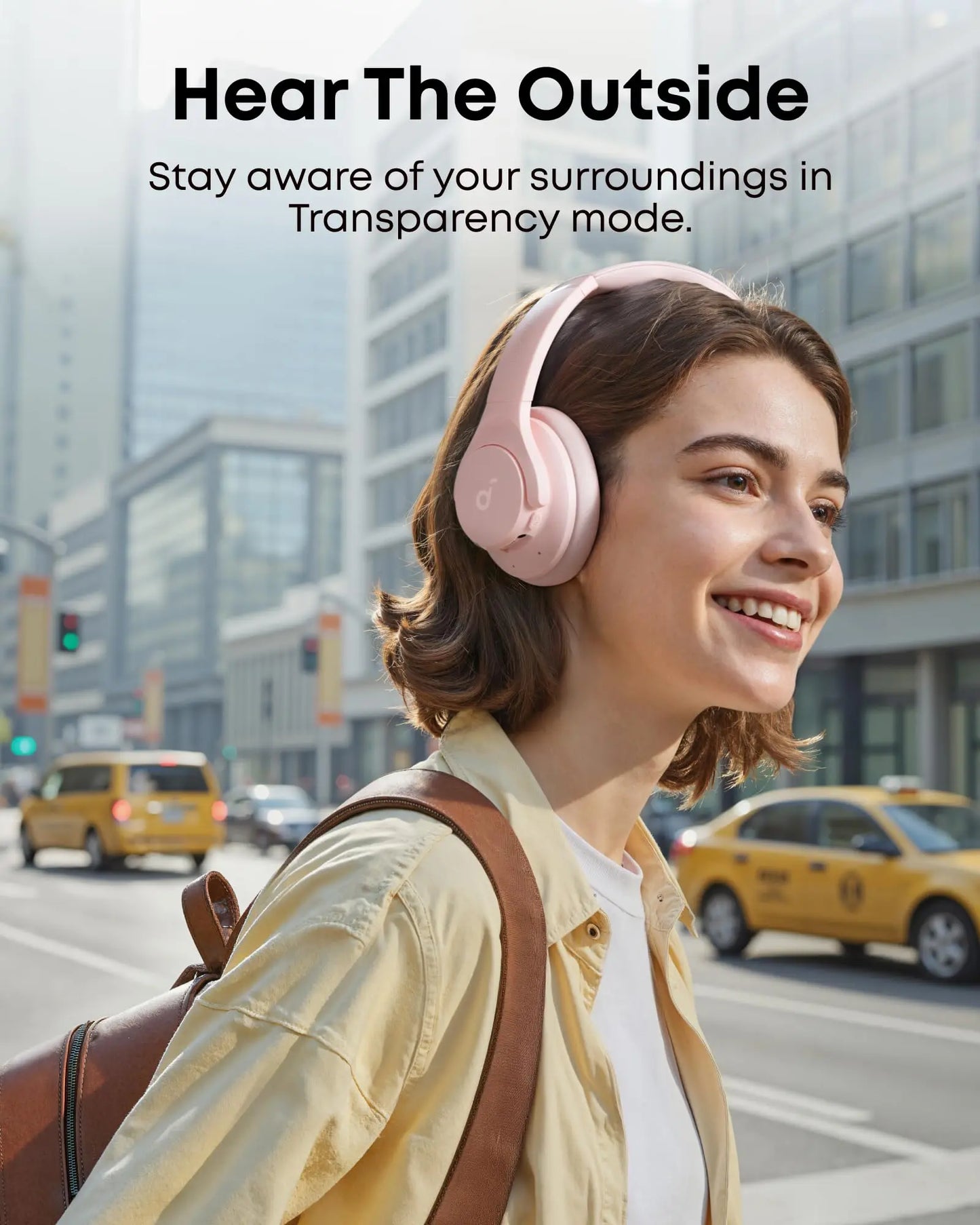 Soundcore by Anker Q20i Hybrid Active Noise Cancelling Headphones, Wireless Over-Ear Bluetooth, 40H Long ANC Playtime, Hi-Res Audio, Big Bass, Customize via an App, Transparency Mode (White) - Volt-Edge Technologies®