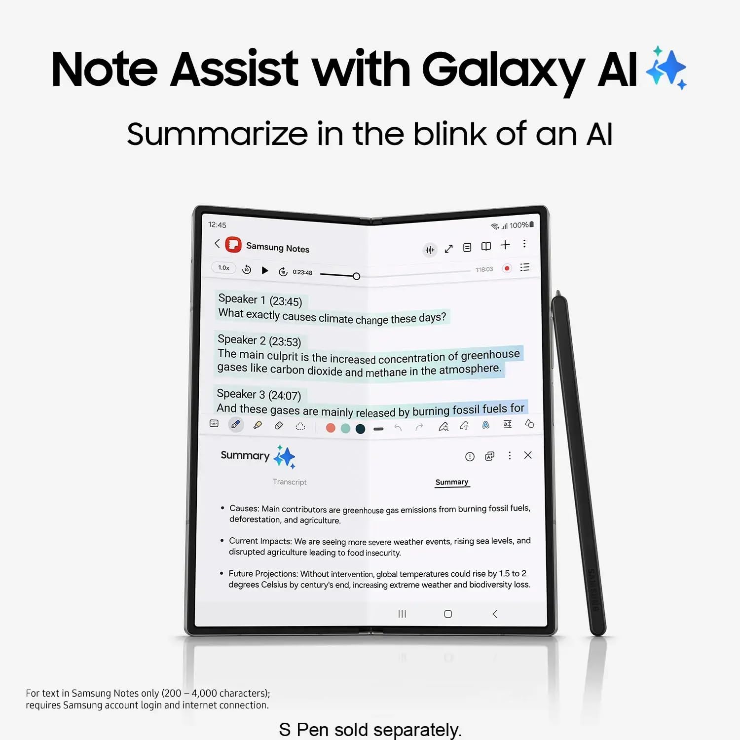 Samsung Galaxy Z Fold 6 AI Cell Phone, 256GB Unlocked Silver Shadow (Renewed)