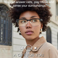 Smart Glasses,Bluetooth Glasses for Men Women with Anti-Blue Light&UV400 Lenses,Audio Eyewear with Bluetooth Speakers,Music Playback&Hands-Free Calling,Touch&Voice Assistant,for Indoor&Outdoor