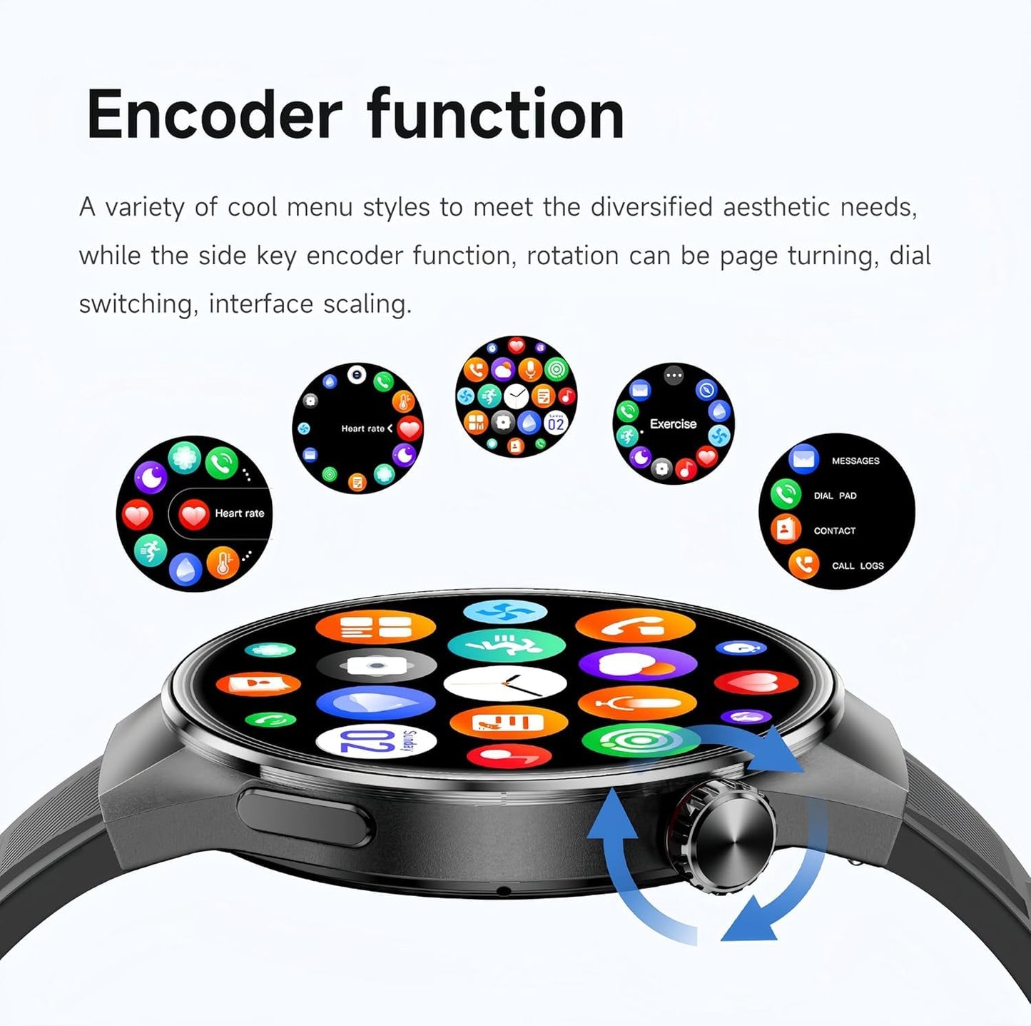 SEDSEY Military Grade Tactical Smart Watch for Men,1.75" Large Crystal Clear HD AMOLED Touchscreen Smartwatches for Android iOS,Fitness Tracker with 110+Sport Modes/Heart Rate/Sleep Monitor (Black)