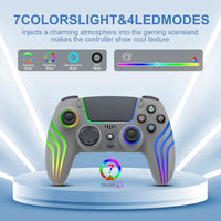 JYELUK Wireless Controller for PS5 with RGB Lighting, Compatible with PS5 Controller/Windows PC,/Android/iOS