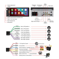 LSLYA Single Din Car Stereo with Apple Carplay Android Auto,6.9 Inch IPS Touch Screen, Car Radio Stereo with Backup Camera Support Mirror Link Bluetooth Handsfree FM AM USB EQ SWC
