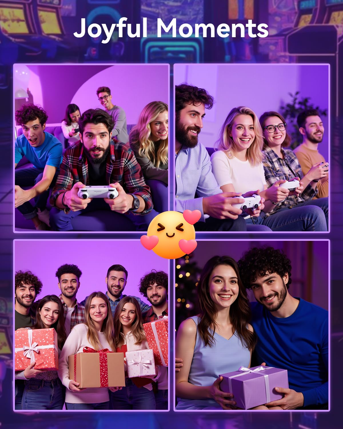 Retro Gaming Console, 20,000+ Retro Game Stick, 23 Emulators, 4K HD HDMI TV Game Stick, Built-in Classic Video Games, Plug & Play Game Console for TV with 2 Wireless Controllers