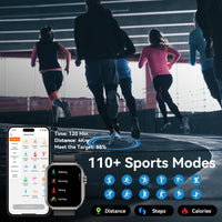 Smart Watch for Men Women, 1.85" HD Fitness Tracker (Answer/Make Call), 1000 mAh Battery, 120+ Sport Modes, 24/7 Heart Rate/Sleep Monitor Fitness Watch, IP68 Waterproof, Smartwatch for Android/iPhone