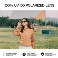 OhO Smart Glasses,Polarized Sunglasses with Bluetooth Speaker,Athletic/Outdoor UV Protection and Voice Control,Unisex (Grey Lens)