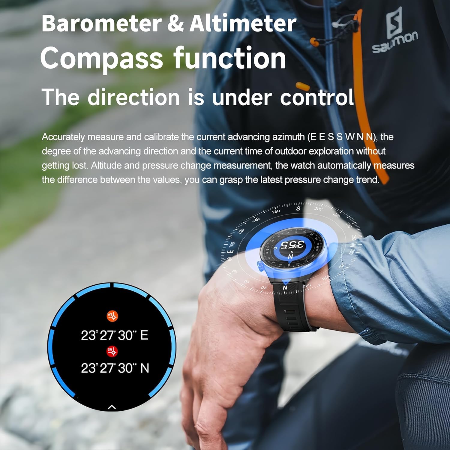 SEDSEY Military Grade Tactical Smart Watch for Men,1.75" Large Crystal Clear HD AMOLED Touchscreen Smartwatches for Android iOS,Fitness Tracker with 110+Sport Modes/Heart Rate/Sleep Monitor (Black)