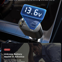 【Upgraded】 SUPERONE Retractable Car Charger 4 in 1, Fast Car Phone Charger with Cord 2.6ft, USB C and Apple Car Adapter, Compatible with iPhone 17 16 15/15 Pro Max/14/13/12/11, Galaxy, Pixel