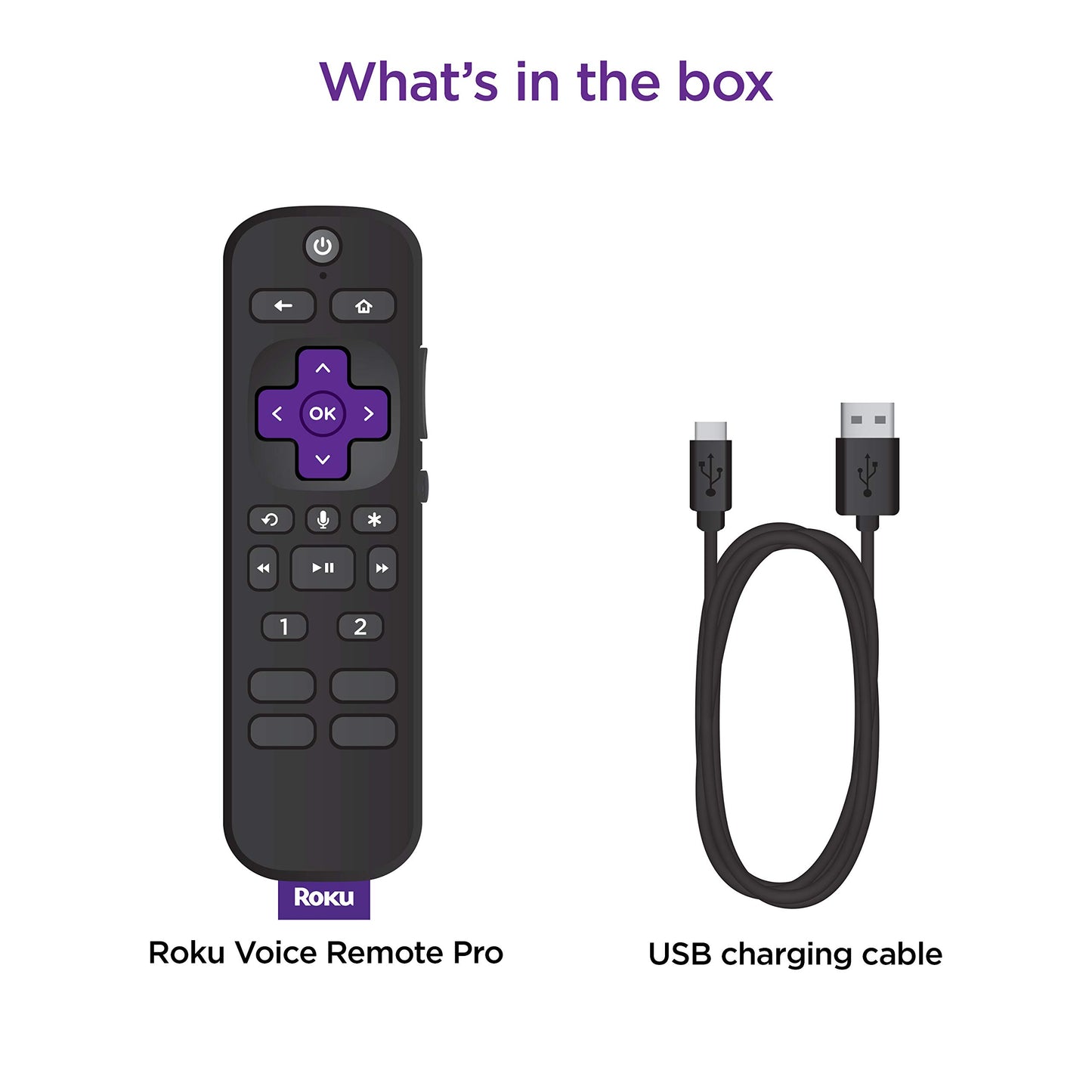 Roku Voice Remote Pro | Rechargeable with Hands-free Voice Controls, Headphone Mode & Lost Device Locator - Compatible with RokuTV, Players & Audio Devices