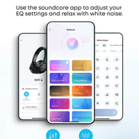 Soundcore by Anker Q20i Hybrid Active Noise Cancelling Headphones, Wireless Over-Ear Bluetooth, 40H Long ANC Playtime, Hi-Res Audio, Big Bass, Customize via an App, Transparency Mode (White) - Volt-Edge Technologies®