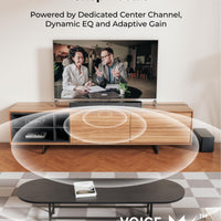 ULTIMEA 5.1CH Surround Sound Bar with Subwoofer, Dolby Atmos, VoiceMX, BassMX, APP, 300W Soundbar for Smart TV, Home Theater Surround Sound System for TV, BT 5.4, Poseidon M60 (2025 Model) - Volt-Edge Technologies®