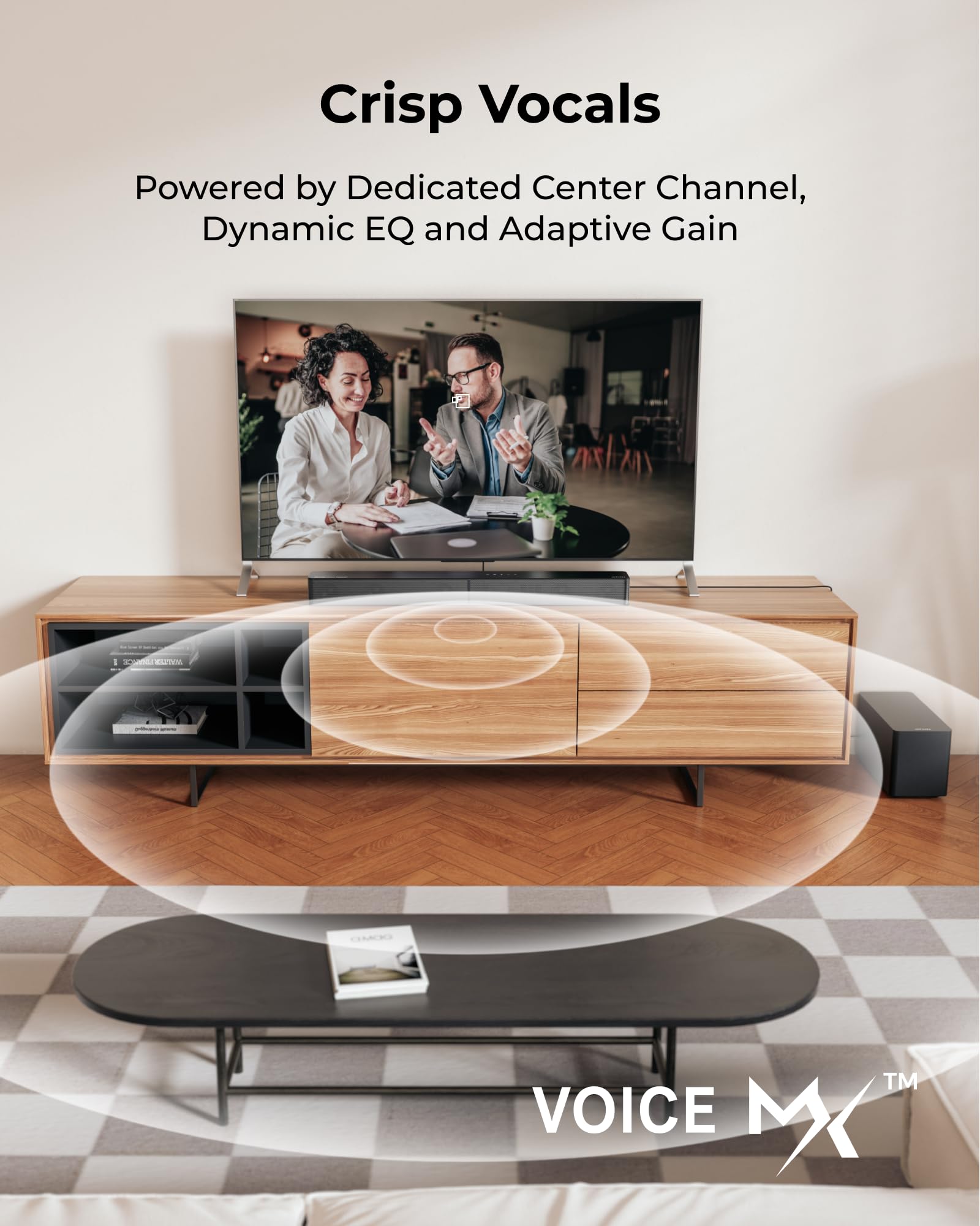 ULTIMEA 5.1CH Surround Sound Bar with Subwoofer, Dolby Atmos, VoiceMX, BassMX, APP, 300W Soundbar for Smart TV, Home Theater Surround Sound System for TV, BT 5.4, Poseidon M60 (2025 Model) - Volt-Edge Technologies®