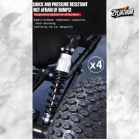 Zyliathor Electric Go Kart Adults/Kids Off-Road 48V 1500W Motor 12-31MPH, 8'' Alum Wheels, 10.4Ah(12+Mi) 440lbs, 3-Speed LED & Charger (Black)