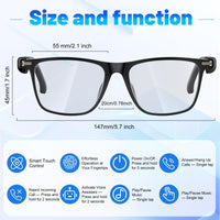 AI Translation Smart Glasses with 138 Languages, Bluetooth Glasses Compatible with ChatGPT, Photochromic Lens with Open-Ear Speakers for Men Women, for Travel, Business, Driving