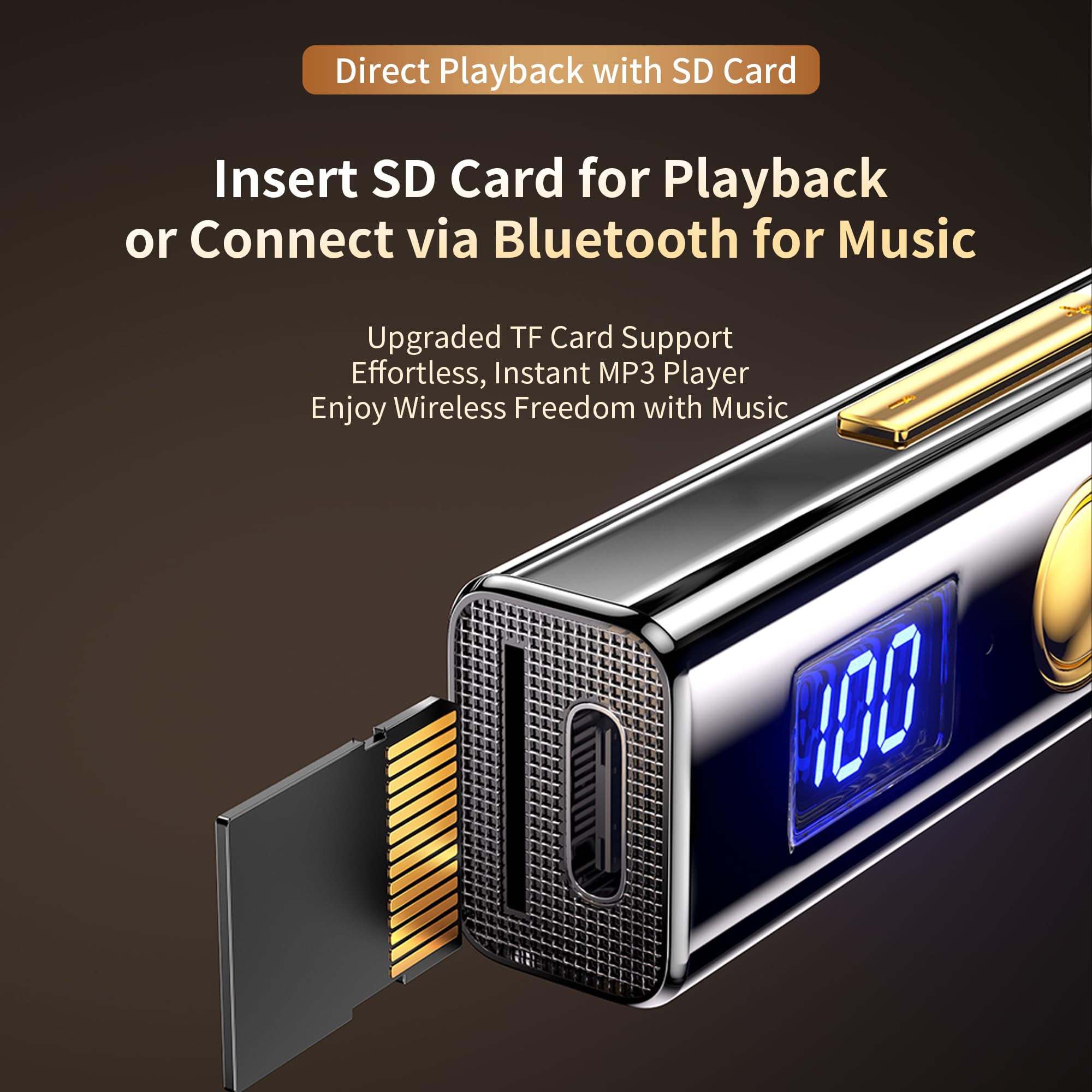 Kshttky Neckband Wireless Earbuds Around The Neck,Bluetooth V5.4 Headphones, 4-Driver Stereo Sound, 100 Hours Playtime, in-Ear with Mic for Sports, Fitness, Outdoor & Work (Black)