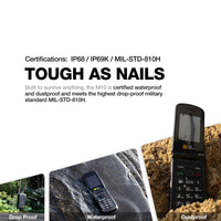 AGM M10 Rugged Basic Flip Phone, 4G Feature Cell Phone, Simple Mobile Phones, Waterproof & Drop-Proof, Pocket-Sized, SOS Button, Speed Dial, 98dB Speaker, Large Fonts & Big Buttons, for T-Mobile ONLY