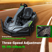 JYXKART Go Karts for Adults, PRO Electric Go Kart Build in 1500W*2 AC Brushless Motor with 54V8A Removable Lithium Battery and Handbrake, 40km/h High Speed Drifting Gokart for Ages 14+ Up to 2m/200kg