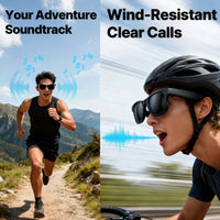 AI Smart Glasses with Camera, 800W HD 1200P Video Recording with Anti-Shake, Real-Time Translation, Object Recognition, Open-Ear Audio for Music & Clear Calls, Bluetooth WiFi App, IP65 Waterproof 32GB