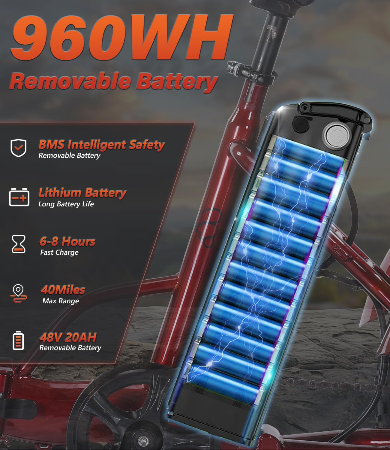 Adult Electric Tricycle 85% Pre-Assembled! Two-Person Electric Tricycle Senior Mobility Scooter Features Dual Storage Baskets & Rear Seat 500W Motor 48V 20Ah Battery（red）