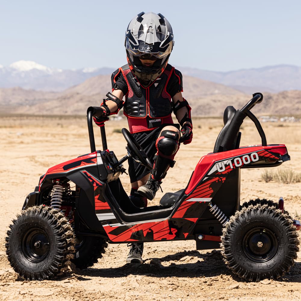 UTV Ride on Car (Large), 48V Shock Absorber Electric Vehicles with Disk Brake, Gear Switch, Steel Frame, Off-Road Tire, Flexible Seat Belt and Seat, Three-Speed Parental Limit-Lock Function
