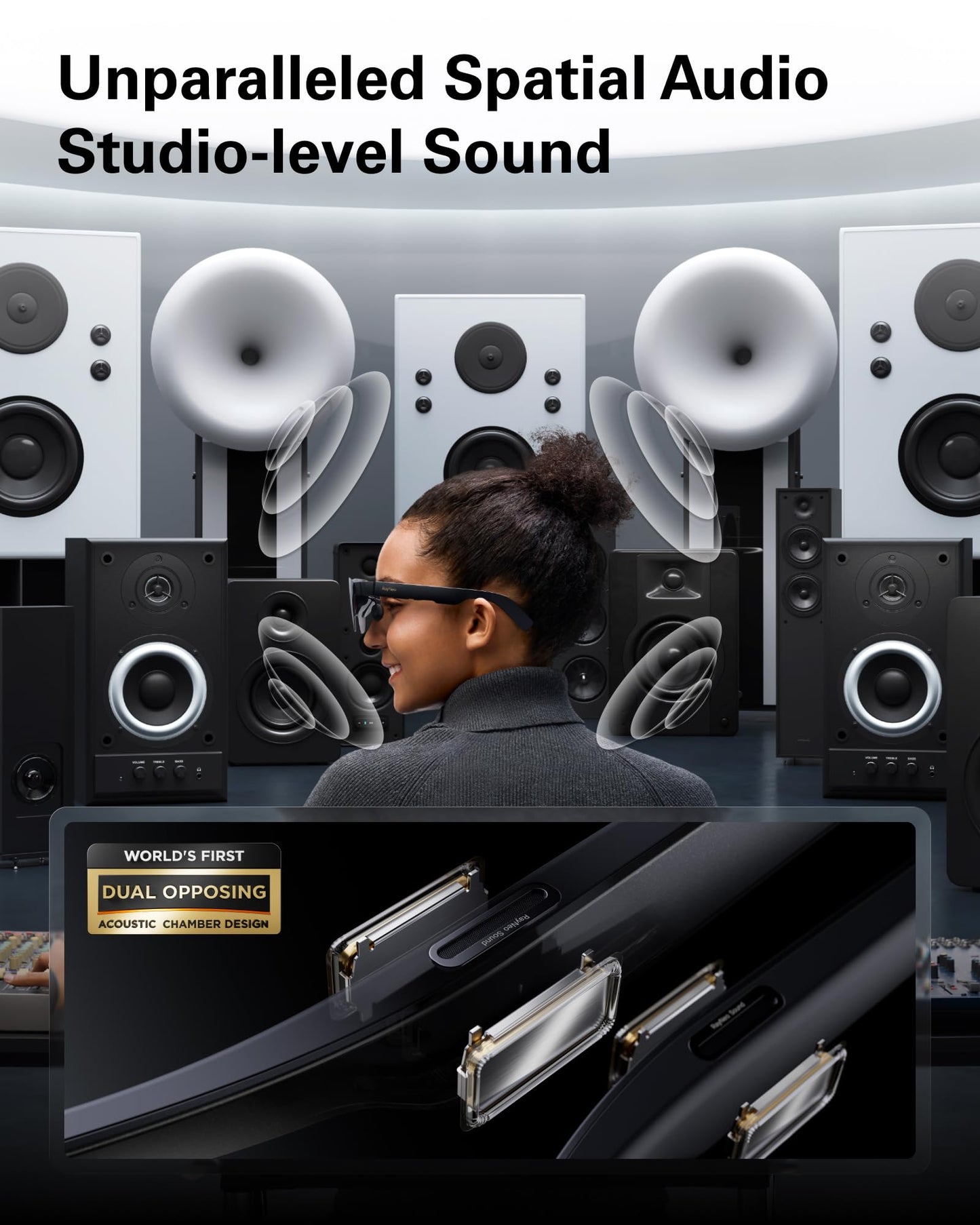 RayNeo Air 3s Pro AR/XR Glasses - 201'' 1200 Nits 120Hz HueView 2.0 Video Display, Smart Gaming Glasses for iPhone 17,16,15/Android/Mac/Switch 2/PS5/SteamDeck - 2025 Gift for Christmas & Tech Lover