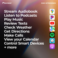 Pioneer DMH-WT6000NEX 10.1" Multimedia Digital Media Receiver Single Din - Built in WiFi, Bluetooth, Wireless Apple CarPlay, Android Auto, HD Radio, Luminous Bar, Touchscreen, Rear Camera Inputs