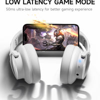 Picun B8 Bluetooth Headphones, 120H Playtime Headphone Wireless Bluetooth with 3 EQ Modes, Low Latency, Hands-Free Calls, Over Ear Headphones for Travel Home Office Cellphone PC Black