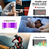 Jacoosa Smart Watch for Men Women, 1.83" HD Touchsreen, Bluetooth Calling, 5 ATM Water-Resistance, 130+ Sports Modes, Health, Fitness & Sleep Tracker, Timer, Fitness Watch for Android/iOS, Black