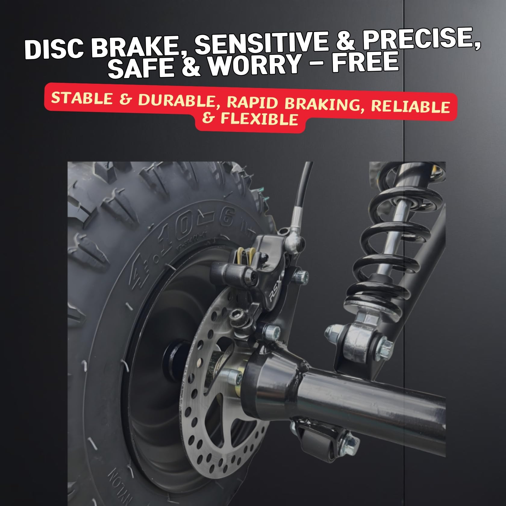 Zyliathor Electric Go Kart Adults/Kids - 48V 2000W Motor 12-31MPH, 6'' All-Terrain Tires, 10.4Ah(12+Mi), 440lbs Capacity, 3-Speed Modes LED Lights & Charger (Black)