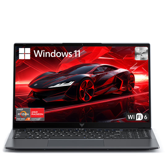 2026 Gaming Laptop with AMD Ryzen7 7730U Processor（Up to 4.5GHz,8C/16T),16GB DDR4 RAM 512GB SSD, AMD Radeon Graphics,WiFi 6,15.6 inch IPS Display,Webcam, Windows 11 Laptop Computer for Video Editing