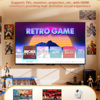 2026 Retro Gaming Console, 20K+ Classic Games, 23 Emulators, 4K HDMI Game Stick with Upgraded Dual 2.4G Wireless Controllers 64GB, Plug-and-Play Video Game Console for TV (White)