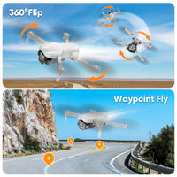 Naseto 1080P HD Foldable Drone with Camera for Adults & Kids, RC Quadcopter with One-Key Takeoff/Landing, Altitude Hold, Waypoint Flight, 360° Flip, 2 Batteries, Easy-to-Fly Toy for Boys and Girls