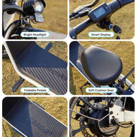 Gotrax A7 Electric Scooter for Adults-16 Pneumatic Tires, 500W Motor Hits 20 Mph, 28 Miles Range & 2 Gears, Comfortable Seat & Big Seat Bag, Wider Deck & Carry Basket for Daily Commuting Black