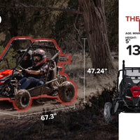 Coleman Powersports GK200 196cc Gas Powered Dual Seat Go-Kart, Reverse Gear, Adjustable Suspension, 275 lbs Maximum Load, Off Road Adventure Vehicle