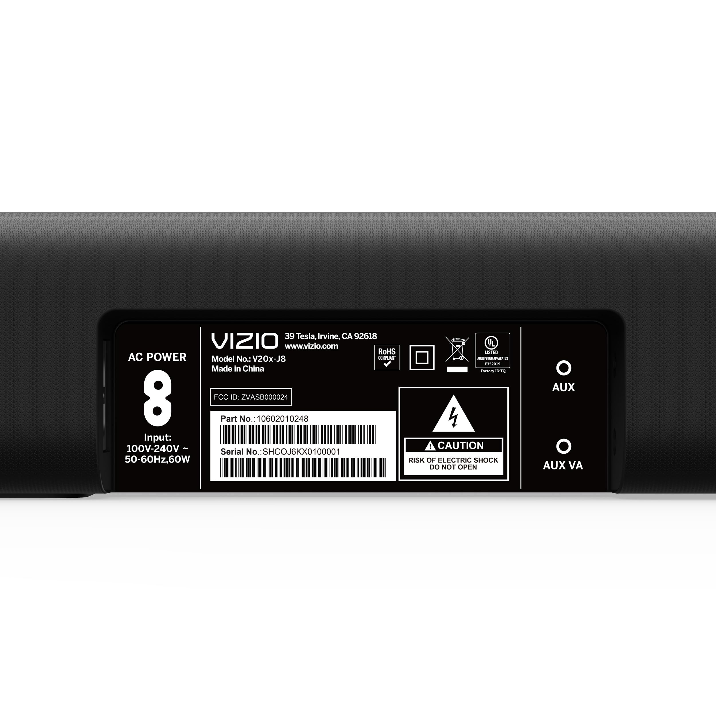 VIZIO V-Series 2.0 Compact Sound Bar with Dolby Audio, DTS:X, Bluetooth V20x-J8 - Volt-Edge Technologies®
