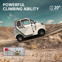 Fully Enclosed Mobility Scooters for Adults, Heavy Duty 4-Wheels 3 Passengers Electric Powered Mobility Scooter for Seniors All Terrains 1500W for Safer Travels Vehicle Car