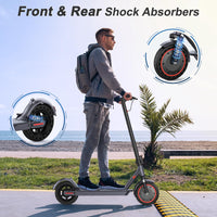VOLPAM Electric Scooter, 350W/500W, 8.5"/10" Tires, 12/21/28 Miles Range, 16/19/22Mph, Folding E-Scooter with Dual Braking - Volt-Edge Technologies®