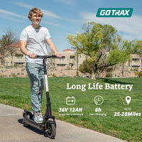 Gotrax Eclipse Electric Scooter, 10" Solid Tire, Max 20Mph Speed and 28Mile Range 500W Motor with Front Double Suspension Commuting EScooter for Adult, Black