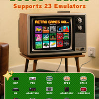 2025 NEW Upgrade Retro Gaming Console Pro, Vide Game Consoles with 4K HDMI, Built-in 20000+ Games & 23 Emulators, Plug and Play Video Gaming Consoles with Upgrade Dual 2.4G Wireless Controllers (64G)