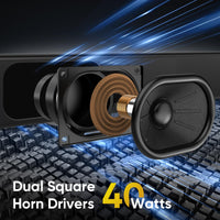 RIOWOIS Sound Bar for Smart TV, Soundbar for TV with Bass Reflector and Easy Set up, Home Audio Surround Sound System for TV PC Projector, Wall Mountable - Volt-Edge Technologies®