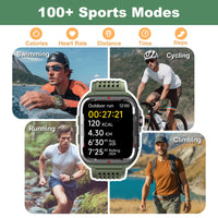 Smart Watch for Men Women (Answer/Make Call), 2025 New 1.8" HD SmartWatch, Fitness Watch with 120+ Sport Modes, IP68 Waterproof, Pedometer, Heart Rate/Sleep Monitor, Activity Tracker for Android iOS