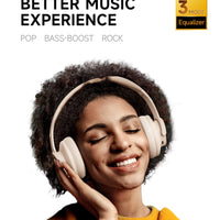 Picun B8 Bluetooth Headphones, 120H Playtime Headphone Wireless Bluetooth with 3 EQ Modes, Low Latency, Hands-Free Calls, Over Ear Headphones for Travel Home Office Cellphone PC Black - Volt-Edge Technologies®