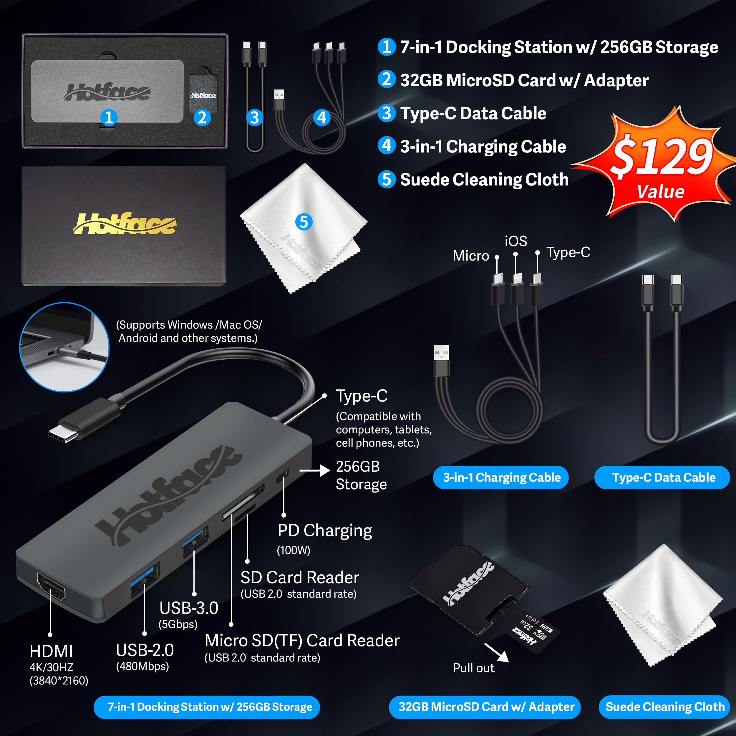 HP Stream 14" HD BrightView Laptop, Intel Processor N150, 16GB RAM, 416GB Storage (128GB eMMC + 288GB Docking Station Set), Intel UHD Graphics, 720p Camera, Wi-Fi, 1 Year Office 365, Win 11 S, Gold